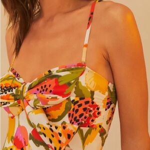 Tropical Floral One-Piece Swimsuit from Farm Paradise, Size-Small, Color-Novelty